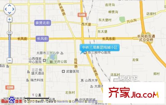 中鐵三局集團塢城小區(qū)交通圖太原  