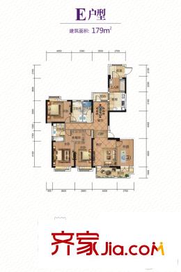 聯(lián)想江城雅居3號(hào)樓E戶型 5室2廳3衛(wèi)1廚