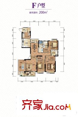 聯(lián)想江城雅居3號(hào)樓F戶型 5室2廳3衛(wèi)1廚