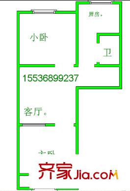 五一路山紡宿舍 2室 戶型圖
