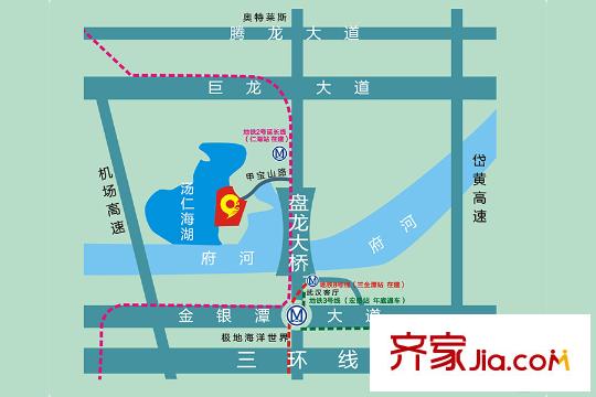 萬(wàn)博玖瓏灣區(qū)位圖