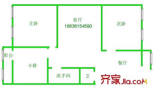 曙光苑小區(qū) 3室 戶型圖