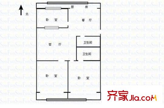 太原 汽運(yùn)一公司宿舍 戶型圖