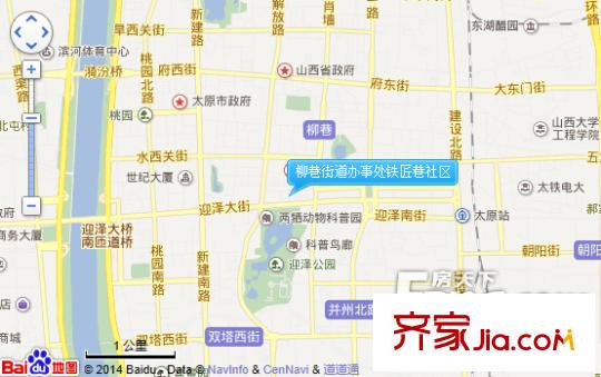 柳巷街道辦事處鐵匠巷社區(qū)交通圖太原  
