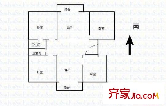 核七院 4室 戶型圖