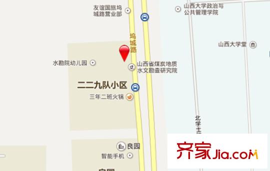 二二九隊(duì)小區(qū)交通圖太原  