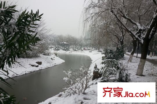 幸福灣周邊堤角公園雪景