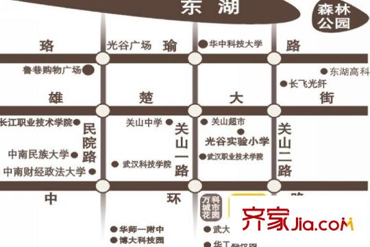 當(dāng)代國(guó)際花園鉑公館區(qū)位圖