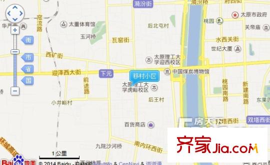 移村小區(qū)交通圖太原  