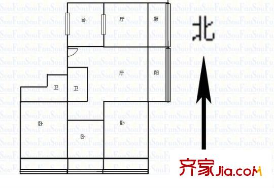 馨海銀座 4室 戶型圖