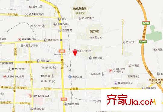 賽馬場鐵路小區(qū)交通圖太原  