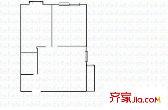 人防宿舍 3室 戶型圖