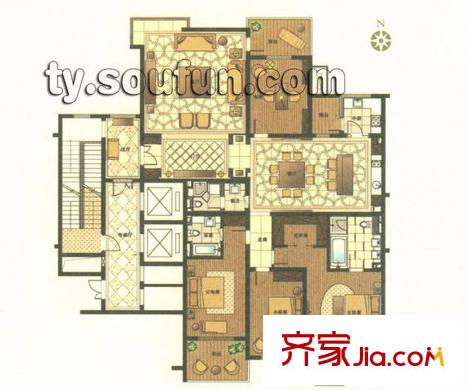 太原 多地爾花園 戶型圖