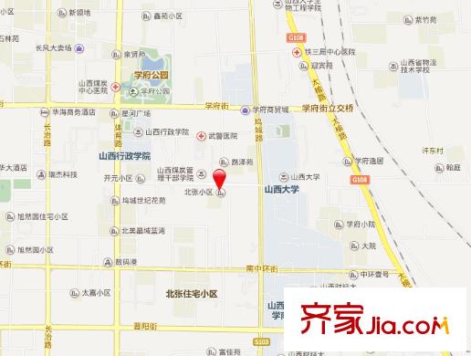 省公路局一公司北張小區(qū)交通圖太原  