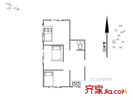 太原 朝陽街省運(yùn)宿舍 戶型圖