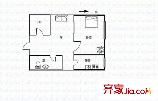 創(chuàng)源大廈 2室 戶型圖