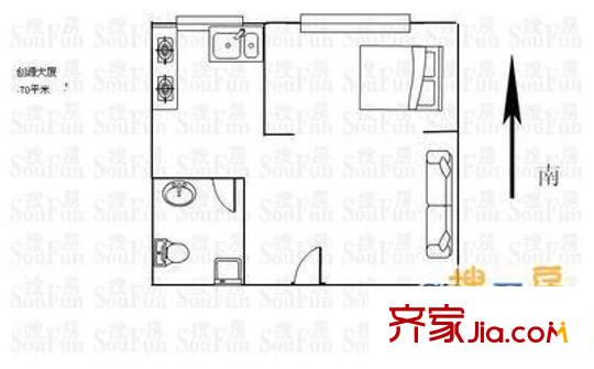創(chuàng)源大廈 0室 戶型圖