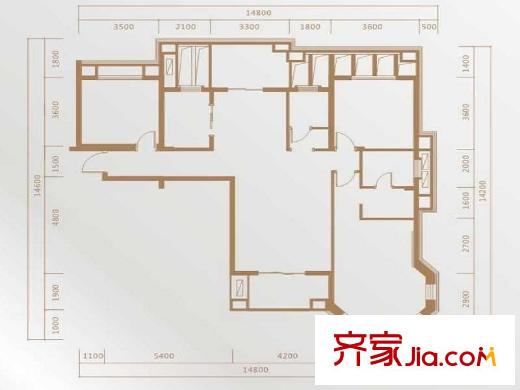 譽(yù)天幸福海3#3a戶型 3室2廳2衛(wèi)1廚