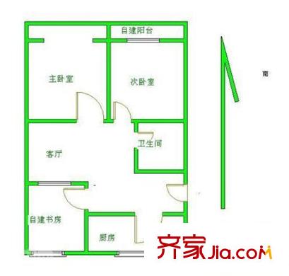 文華苑二期 2室 戶型圖