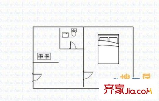 開化寺農(nóng)行宿舍 1室 戶型圖