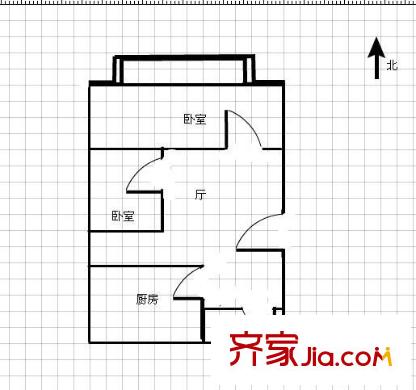開化寺農(nóng)行宿舍 2室 戶型圖