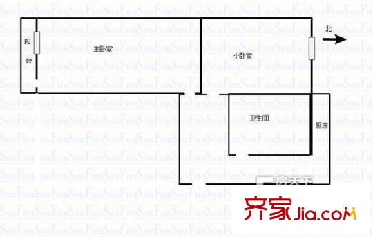 機(jī)車廠宿舍戶型圖1 2室