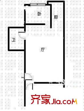 工商局宿舍 2室 戶型圖