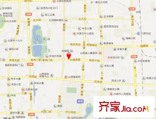 東緝虎營省委宿舍交通圖太原  