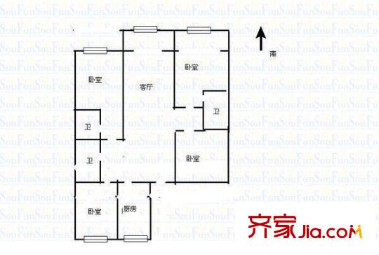 太原 小店糧食局宿舍 戶型圖