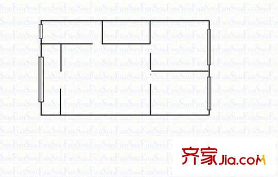 五一路北社區(qū) 3室 戶型圖