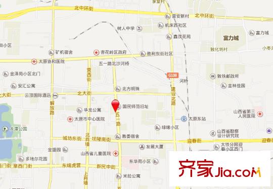五一路北社區(qū)交通圖太原  