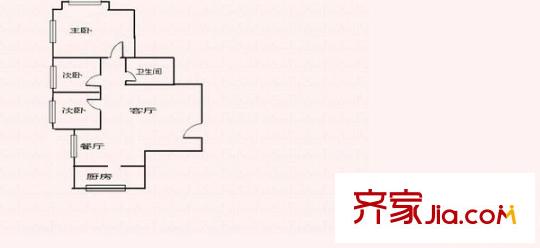 太航聯(lián)通宿舍戶型圖太航小區(qū)（聯(lián)通宿舍） 3室 戶型圖 3室2廳1衛(wèi)1廚