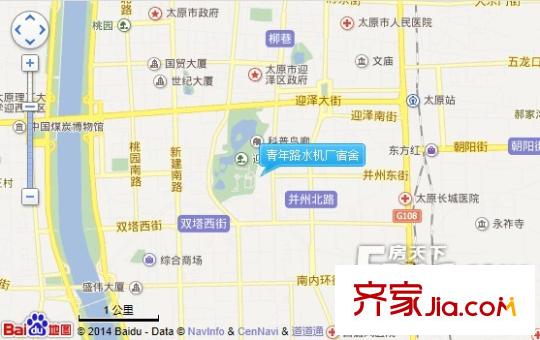 青年路水機廠宿舍交通圖太原  