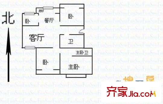 錦澤苑 3室 戶型圖