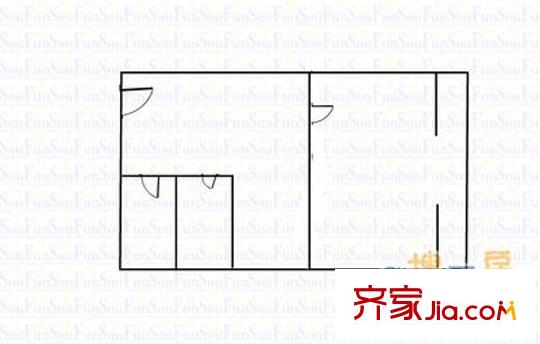 海邊街交通局宿舍 2室 戶型圖