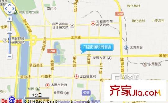 興隆街國(guó)稅局宿舍交通圖太原  
