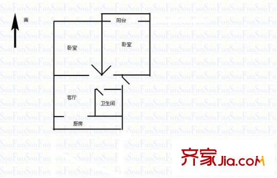 平陽(yáng)路6904宿舍 2室 戶型圖