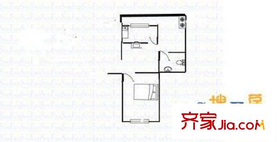 白龍廟小區(qū) 2室 戶型圖