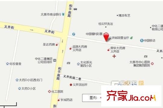 太化時(shí)代花園交通圖太原  