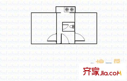 迎澤橋西電信六分局宿舍 2室 戶型圖