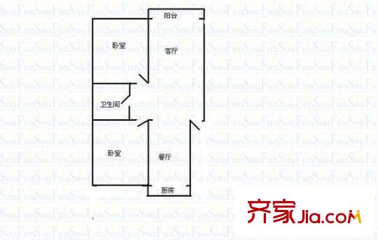 銀海水韻 2室 戶(hù)型圖