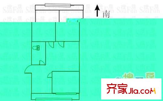 三墻路萬家寨宿舍 3室 戶型圖