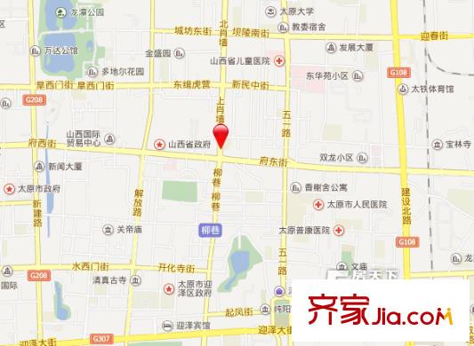 三墻路萬家寨宿舍交通圖太原  