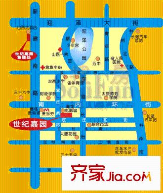 世紀嘉園交通圖太原  