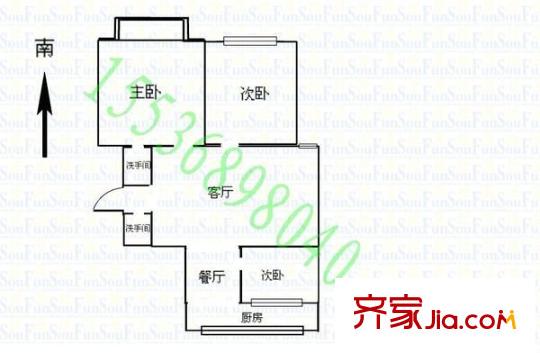 親鳳苑 3室 戶型圖