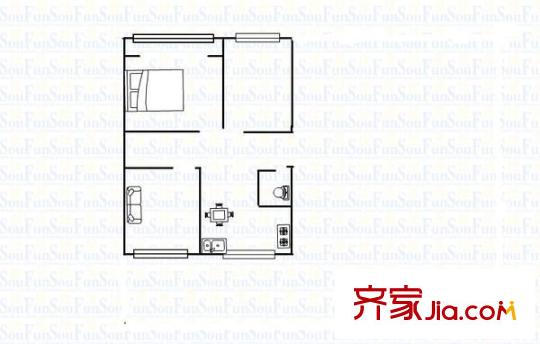 煤場(chǎng)鐵路小區(qū) 3室 戶型圖