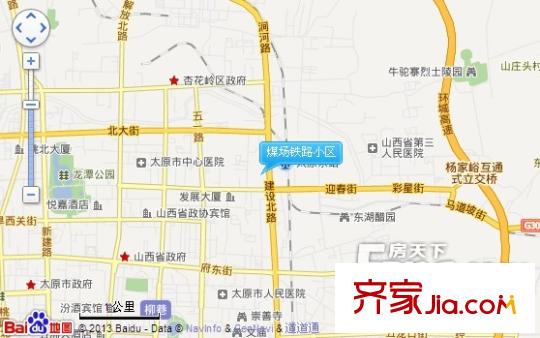 煤場(chǎng)鐵路小區(qū)交通圖太原  