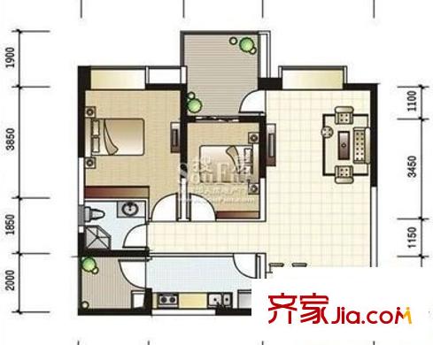 華宇國際 4室 戶型圖