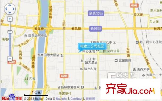 電建二公司社區(qū)交通圖太原  