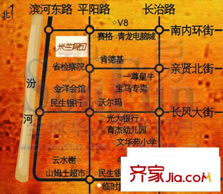 博雅米蘭假日交通圖